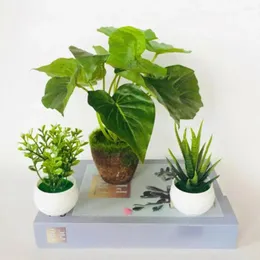 Dekoratif Çiçekler Yapay Bitkiler Mini Bonsai Küçük Simüle Ağaç Pot Sahte Ofis Masa Saksı Süsleme Ev Bahçe Dekor