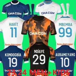 2023 2024 MAILLOT MARSEILLES JERSEYS CUINTAIÇÃO DE PEDRO CUIDADES GUENDOUZI ALEXIS PAYET CLAUSS CHAMISTAS DE FUTEBOL Men Kids Veretout sob Om Olympique Vitinha