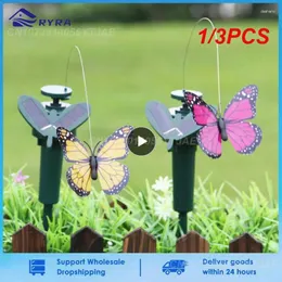 Decorações de jardim 1/3pcs bela vibração da dança de energia solar voando flutuando borboletas beija -flor e jardinagem de quintal ao ar livre