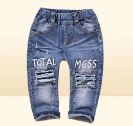 04T Jeans bebês Algodão infantil calça de jeans elásticos crianças calças rasgadas Busas Bebe Clothing Gabe 1 2 3 2202094371612