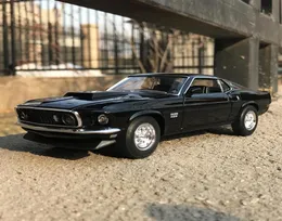 124 1969 Ford Mustang Boss 429 Araba Simülasyonu Alaşım Araba Modeli El Sanatları Dekorasyon Koleksiyonu Oyuncak Araçları Hediye206K7140028