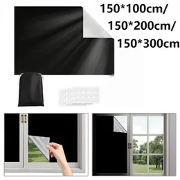 1/2/3 meter Adjustable UV Block Temporary Curtain Bedroom Nursery Window Shade Curtain Blackout Blind Travel Window Cover