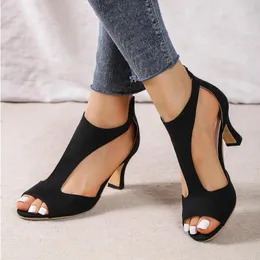 Klänningskor Kvinnor Sandal Outdoor Casual Slipper Madam Sexig Fashion Platform Peep Toe Designer High Heels Sandaler Kilar Plus Size Shoe