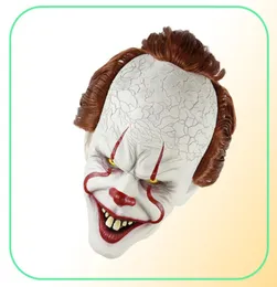 Dropship Silicone Halloween Horror Props Clown Mask Movie Peripheral Scary Clown Mask Back To Soul Full Face Party Mask274b4579591