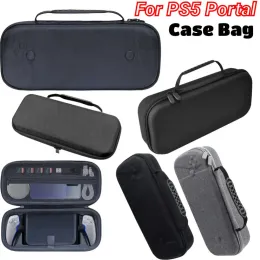 Väskor Portable Case Bag For PS5 Portal Handheld Game Console Protective EVA Hard Case Påsar med fickschocktäta bärande påsar