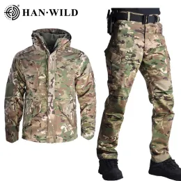 Pants HAN WILD G8 Tactical Jacket Set with Pants Camouflage Military Uniform Suit US Army Clothes Military Uniform Combat Shirt+Pants