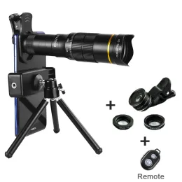 Lente 32x Telescope Lens 4K HD Universal Teleot Telefono Telefono per smartphone 4in1 angolare kit macro pesce ad angolo largo