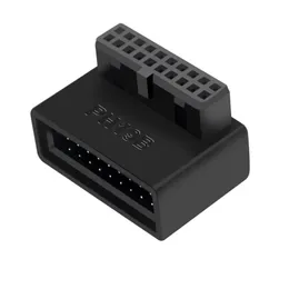 USB 3.0 20Pin Mężczyzna do kobiet Adapter przedłużający się kątowy 90 stopni dla gniazda złącza płyty głównej płyty głównej