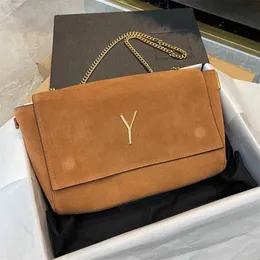 أنيقة Y-LETTER Chian Designer Messenger Bag Women ذات الجوانب على الوجهين أكياس الكتف من جلد الغزال ، حقيبة يد فاخرة مصممة جلدية مصممة محافظ 231015