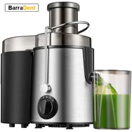 Juicers Centrifugal Juicer Machine Feed Fruit Peedleable Chute Juice Extractor 400W 이중 속도 제어 304 스테인레스 필터 블레이드 1600ml