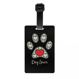 Любитель собаки Pet Paw Heart Buggage Tags пользовательские бирки багажа