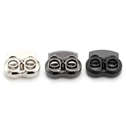 HENGC 5Pcs Shock Cord Rope Stopper Alloy Spring Buckles For Clothing Double Hole Replacement Hoodie DIY Supplies Bag Accessories