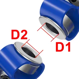 LS-D-D27L30 ضغط خلفي حلقة مزدوجة الزوجين الداخلية الثقب 4-11mm 8 خطوط تشفير CNC رمح حركي مرنة سبيكة الألومنيوم مرنة