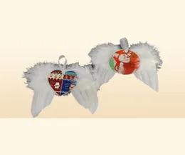 New Feather Wings Sublimation Ornament Wooden Christmas Sublimation Blanks Angel Wings Z119232958