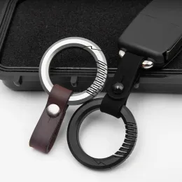 Keychains Large de liga de titânio de titânio Keychain Keyring para homens Black Silver Outdoor Tool EDC