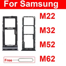 Adaptador do suporte do cartão SIM para Samsung M22 M225FV M32 M325FV M52 M526BR M62 M625F 4G 5G Slot Reparor Reparor Peças de Reparador Peças