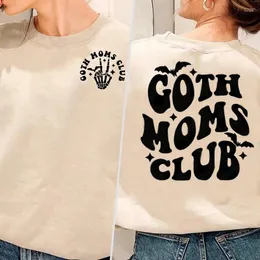 Con cappuccio femminile goth mamme club fonette scheletro graphic berewneck sweatshirt harajuku pullover oversize dropshipping