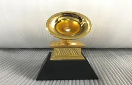 Grammy Award Gramophone Metal Trophy 11 Scale Размер Scale Music Souvenirs Award Award Statue с BACLK BASE4912466