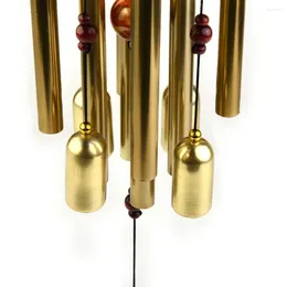 Decorative Figurines Gift Wind Chimes Ornaments Balcony Hanging Bells Metal Tubes Yard Garden Home Noisemaker Gold Durable Practical