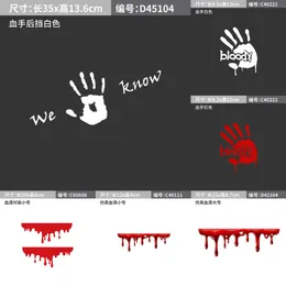 New Car Personality Stained Waterproof Hand Body Scratch Sticker Blood Drop Funny Car Taillight Cover