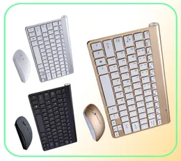 Bezprzewodowe kombinacje klawiatury Myse Cicha kliknięcie Mutimedia 24G Keyboard USB MOUSES Zestaw dla Notebook Office Supplies2610242