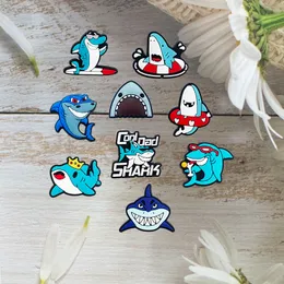 Cool Novelty Shoes Charms, Shark Design PVC Shoe Accessories, Fun