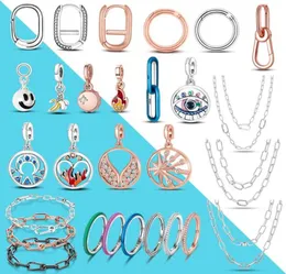 Me Series The Eye Medallion Pendant Charms 925 Silver Fit Bracelet Necklace DIY Link Earring Styling Two-ring Connector5512501