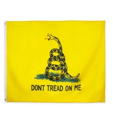Gadsden Bandle Snake Snake Tea Party Banner não pise em mim bandeira de 3x5 pés de poliéster com ilhós dupla costura5441651