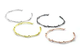bangle womensorns wire men cuff pulsera pulsera titanium steel pulseras mujer Geometric Bracelet burbed Jewelry18501280