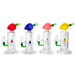 High End Glass Hookah em forma de pêssego em forma de cor de 7 polegadas e chaminé de cor de 7 polegadas