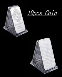 10pcs Scottsdale 999 Fine Silver One Troy Ounce Bars Bullion Craft in Gott Wir vertrauen 50 mm x 28 mm Idgroll Abzeichen Dekoration Coin Bar1941539