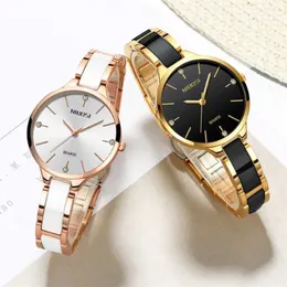 NIBOSI Kobiet WID WATK 2022 Bransoletka ceramiczna zegarek dla kobiet Kreatywne Women Watch Female Clock Relogio Feminino Montre FEM254C