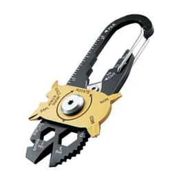 Field Gadget Mini Tragbares Dienstprogramm Fixr 20 in 1 Taschenmulti -Werkzeugschlüsselketten im Freien Camping Key Ring8272171