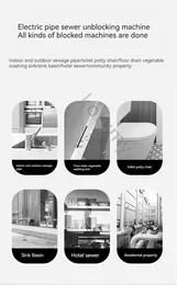 Yüksek Güçlü Elektrikli Boru Tarama Makinesi Ev Kanalizasyon Aracı Otomatik Tuvalet Zemin Tahliye Tarama