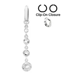 Crystal Crystal Fake Belly Button Rings 316L الصلب مجوهرات جسم حلقات بطن مثيرة مثيرة السرة المزيفة ثقب Ombligo7021432