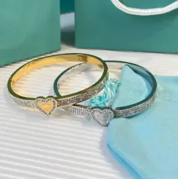 2024 Women Crystal Classic Bangle Bracelet Luxury Designer Letter Bracelet 18K Gold Plated 925 Silver Plated Stainless steel Wedding