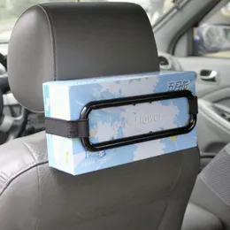 1/2/3st bilvävnadslådor Interiör Tillbehör Bil Sunshade Tissue Clip Elastic hängande bilstol Back Tissue Box Holder Car