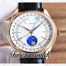 Cellini Aerolite Moon Phase 50535 Автоматические мужские часы 39 -миллиметровый корпус из розового золота белый циферблат кожаный ремешок новые часы twrx timezonewatch272d