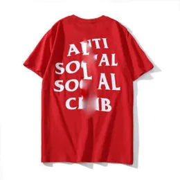 Оптовая торговля 2024 Mens T Roomts Designer A A S S C C Rubl Anti Socials Club Cross Print Print Футболка повседневная пара.