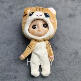 Mui Chan BJD Doll Cloth Meow Meow Cat Yellow Duck Brown Tiger Suit Doll Accessories Clothes DIY مصنوعة يدويًا