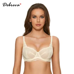 Sweatshirts DoBreva Women's Sexy Hante Baly Bra See من خلال Minimizer Bras underwire plus size