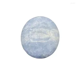 Dekorativa figurer Palm Stone Blue Calcite Polished 2 "-3" Healing Crystals Throat Chakra-1PC