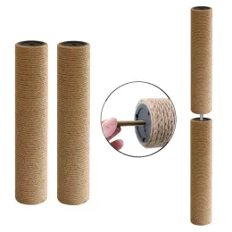 Diy Cat Scratching Post Replacement Post för Cat Tree Tower Möbler Kattungar Scratch Pole med M8 Skruvtillbehör Gatos