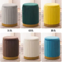 Makeup Stools Home Dressing Stool Can Store Round Ottomans Light Luxury Simple Dressing Nail Beauty Round Stool Home Furniture