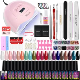 DHgate.com:80W UV LED Gel Nail Polish Kit with Complete Semi DHgate.com:80W UV LED Gel Nail Polish Kit with Complete Semi