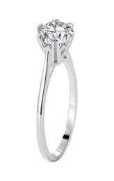 Prodotto in argento sterling innamorato delle donne a campana single039s esagerato grande anello di diamante simulazione a 2 ct che mostra due CT D6587337