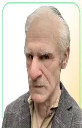 Party Masks Old Man Scary Cosplay Full Head Latex Halloween Funny Helmet Real6222454