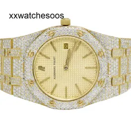 Top App Factory AP Automatisk Watch Audempigues Royal Oak Offshore Ladies 33mm 18K Gold Diamond Watch 16.75 karat