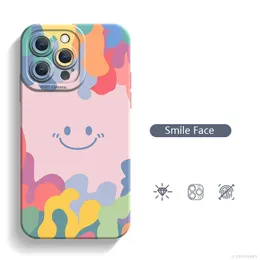 Luxury Ice Cream Smile Face Case för Samsung S23 Ultra S22 Plus S21 S20 FE Note 20 A32 A72 A73 A33 A13 A53 A52 A14 A54 5G Cover