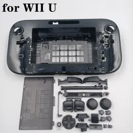 Accessori Sostituzione in plastica Custodia di guscio per la guscio per Wii U Parti di riparazione Nera per Nintend Wiiu Gamepad con accessori botton